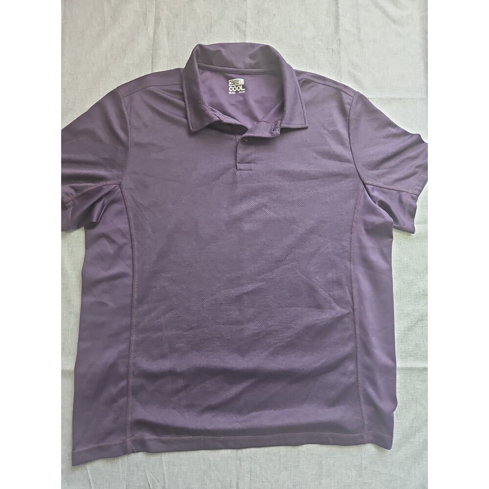 Men’s 32 Degrees Cool Weatherproof Classic Heather‎ Purple Polo Size XL